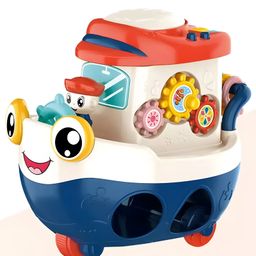NEGOCIO multi-functions baby music and piano gear toy boat intelligent shape matching cartoon boat for kids- PACK OF 1- COLOR MAY VARY-19