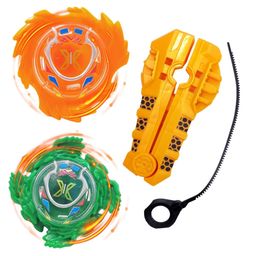 PLUSPOINT Bey Battling Top Speed Burst Launcher Grip Toy Blade Set Green + Orange Gyro Blades Battling Tops Metal Fusion Starter Set with Launcher Gift Toys for Boys Kids Children Age 6+-26