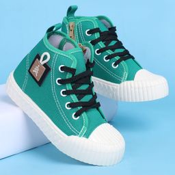 Pine Kids Lace Up Casual Shoes - Green & White-picture-41