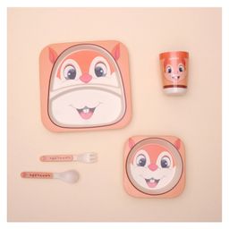 The Bamboo Co Snappy Squirrel Bamboo Kids Dinner Set of 5- Orange-image-84