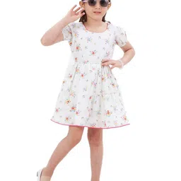BAESD Floral Print Puff Sleeve Chiffon A-Line Dress-image-20
