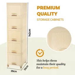 RUBOXA Cream-Coloured Set of 6 Regular Drawer Organiser Organisers image 5