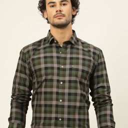 JADEBERRY Men Classic Slim Fit Tartan Checks Opaque Checked Casual Shirt-image-97