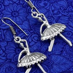 HIGH TRENDZ Girls German Silver-Plated Dancing Girl Oxidised Contemporary Drop Earrings-25