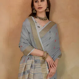 VASTRA-THE FACTORY STORE Woven Design Zari Border Saree-picture-37