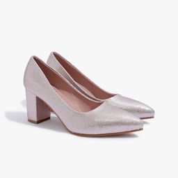 Carlton London Women Textured Party Block heels Pumps-37