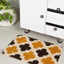 Saral Home Yellow & Black Printed Anti-Skid Bath Rugs-image-64