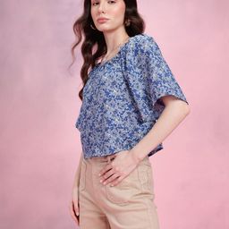 DressBerry Ethnic Print Flared Sleeve Top image 2