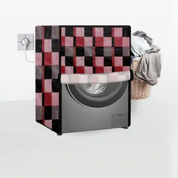 Stylista Red PVC Washing Machine Cover-image-89