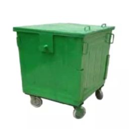 MOFNA 1100 L Green Mild Steel Dustbin With Wheel-1