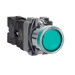 Schneider Electric Illuminated Push Button With Integral LED Spring Return Flush 24 V AC/DC Green, XB2BW33B1C-0