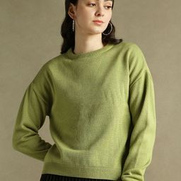 DL Woman Round Neck Acrylic Pullover-image-80
