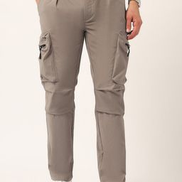U.S. Polo Assn. Denim Co. Men Classic Straight Fit Pleated Cargos Trousers-image-46