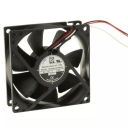 RS PRO Axial Fan 24 V DC 68 m³/h 2.41 W 100 mA Max 80x80x25 mm, 6197138-16