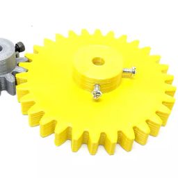 Invento 3D Printed Plastic Spur Gear 10 Teeth (30mm dia) +30 Teeth (80mm dia) 10mm Width 6mm hole for DIY Projects ISC 1916-4-75