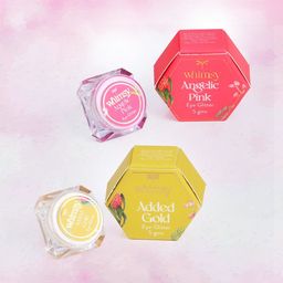 Whimsy Beauty Set Of 2 Waterproof Eye Glitter - Angelic Pink-Added Gold-46