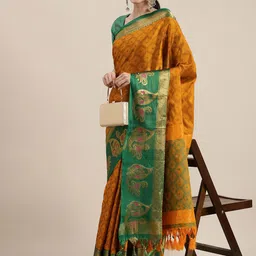LeeliPeeri Designer Woven Design Zari Silk Cotton Designer Saree-picture-32