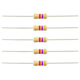 Invento 0.25 Watts 4.7K Ohms Carbon Film Resistors ISC 1840-4-38