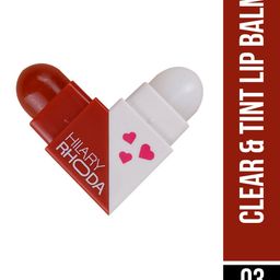 Hilary Rhoda 2 Sided Clear & Tint Lip Balm With Shea Butter-2.27g Each Side -Coral Love 03-29