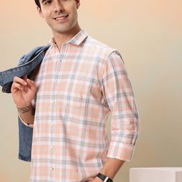Mast & Harbour Men Standard Checked Pure Cotton Casual Shirt-image-93