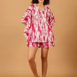 Blissence Women Tie and Dye Printed Night suit-picture-55
