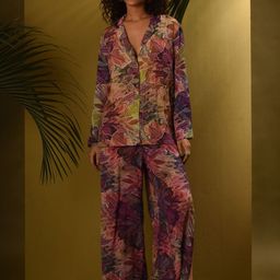 WHIMS Printed Shirt With Trouser Co-Ords-image-84