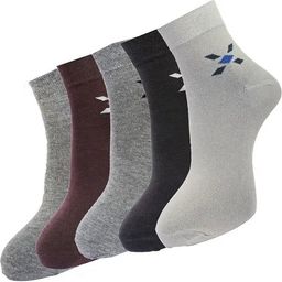 CAVENDERS Men Pack Of 5 Patterned Ankle Length Sports Socks-34
