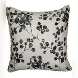 MERA HAAT Beige & Black Embroidered Pure Cotton Square Cushion Cover-image-48