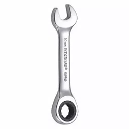Westward Ratcheting Wrench Alloy Steel Chrome Head Size 10 mm Overall Length 3 5/8 inch, 54PP23-0