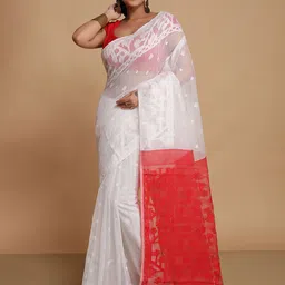 BENGAL HANDLOOM Woven Design Art Silk Taant Saree-picture-14