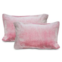 Divine Casa Fluffy Fur Pillow Cover Pack Of 2 - Pink-image-63