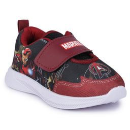 Toothless Marvel Avengers Velcro Closure Sneakers - Maroon & Black-image-81