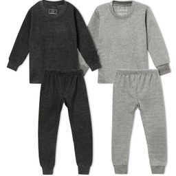 The Boo Boo Club Pack Of 2 Full Sleeves Solid Thermal Wear Sets - Black & Grey-image-42