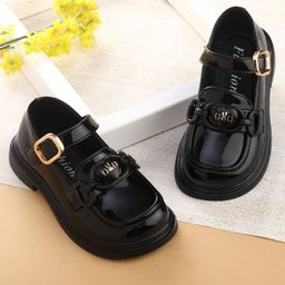 Oh! Pair Slip On Formal & Party Wear Shoes with Buckle Closure - Black-image-37