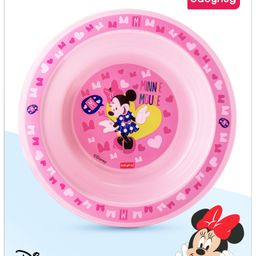 Babyhug BPA Free  Round Bowl with Minnie Mouse Print - Pink-25