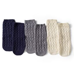 Cute Walk by Babyhug Nylon Viscose Ankle Length Woolen Socks Solid Color Pack of 3 - Multicolor-image-6