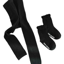 SYGA Cotton Solid Leggings with Socks - Black-picture-18