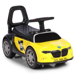 Car Shape Manual Push Ride On With Storage - Yellow-18