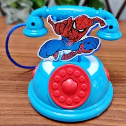 MUREN Musical Telephone Battery Operated toy for kids, Interactive Pretend Play Landline Phone Toy Game-Spider man-picture-15