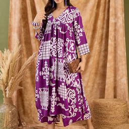 InWeave Women Printed Regular Pure Cotton Empire Kurta with Palazzos-image-60