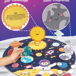 Intelliskills Pick-A-Planet Solar Jigsaw Puzzle with Flashcards & Stands | Educational Space Puzzle for Kids | For Gifting | Develops Problem Solving & Fine Motor Skills | Educator Recommended | BIS Certified image 3