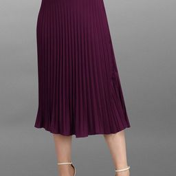 Moda Rapido Pleated Midi Skirt-image-81