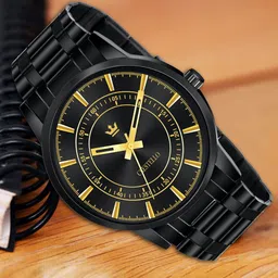 CRESTELLO Men Dial & Straps Analogue Watch CR-BLK027-BLK-CH-3