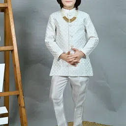 ahhaaaa Boys Jodhpuri Bandhgala Suit Set With Mala-picture-36
