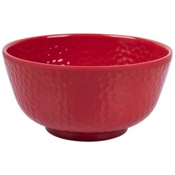 VONCASA Hammered Melamine Tableware Red Glossy Finish Soup Bowls for Dining Table (Set Of 6, 300 ml ) image 5