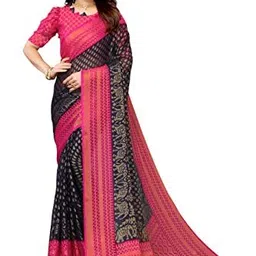 SANJANASILK Ethnic Motifs Woven Design Brasso Saree-picture-55