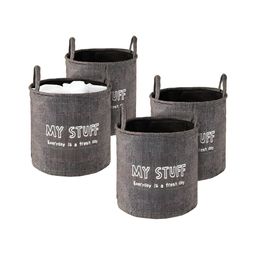 Aura Grey Set of 4 Regular Multi-Utility Organisers-0