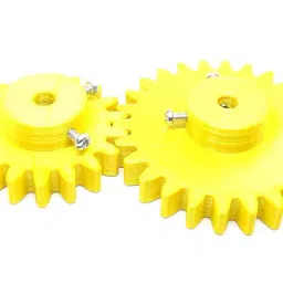 Invento 3D Printed Plastic Spur Gear 18 Teeth (50mm dia) + 26 Teeth (70mm dia) 10mm Width 6mm hole for DIY Projects ISC 1916-10-97