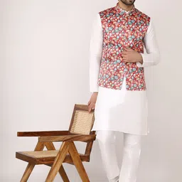 Sadree Men Regular Dupion Silk Kurta with Churidar-picture-16