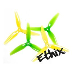 HQProp Ethix S4 Lemon Lime (2CW+2CCW)-Poly Carbonate Triblade Propeller image 2
